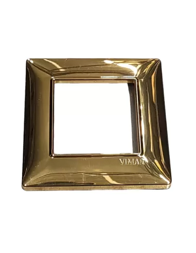 Vimar 14642.24 Plaque à 2 modules, or poli, série Vimar Plana